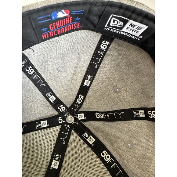 Philadelphia Phillies The Lounge 59Fifty Gray Fitted New Era Red P MLB Size 7 - Picture 11 of 11